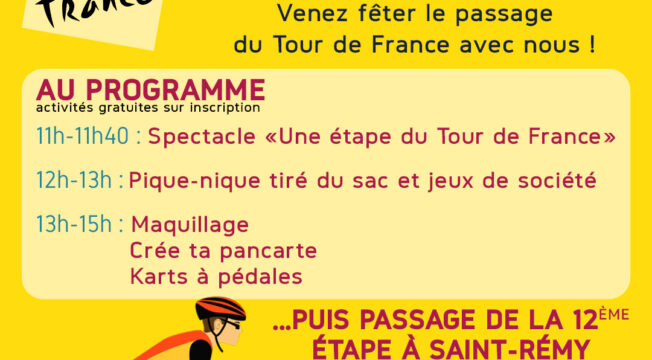 Le Tour de France passe à Saint-Rémy : vivez une journée d’animations le jeudi 16 juillet !
